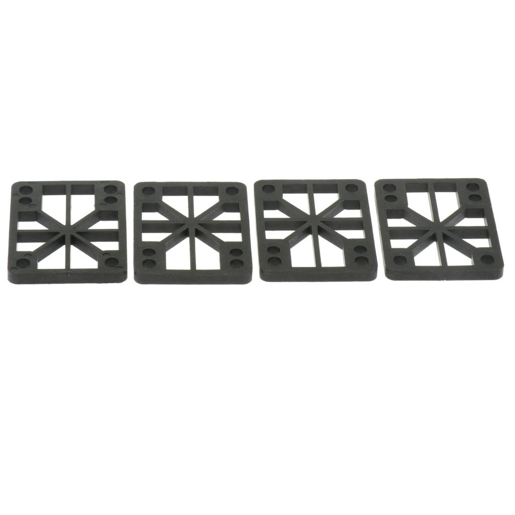 5x4 Pieces Skateboard Longboard Shock Pads Risers 0.6cm Or 0.8cm Black 6mm
