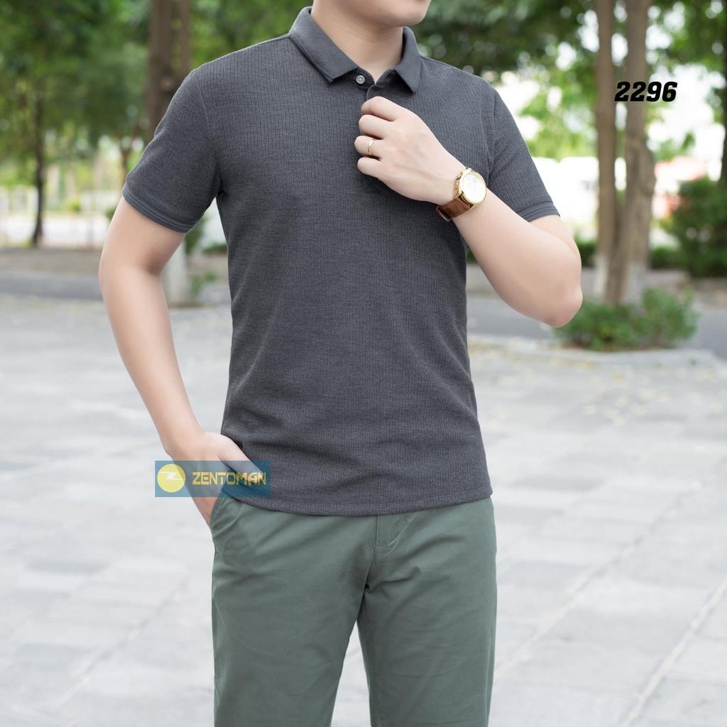 Áo polo nam trơn ZENTOMAN tay ngắn cổ bẻ cotton thun mềm co giãn