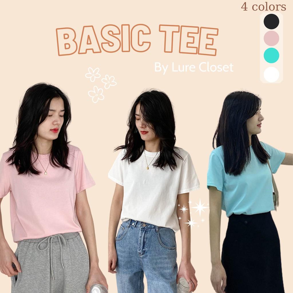 Áo phông nữ cổ tròn Basic Tee màu pastel _ NEW IN 2021_ LURE CLOSET| T118