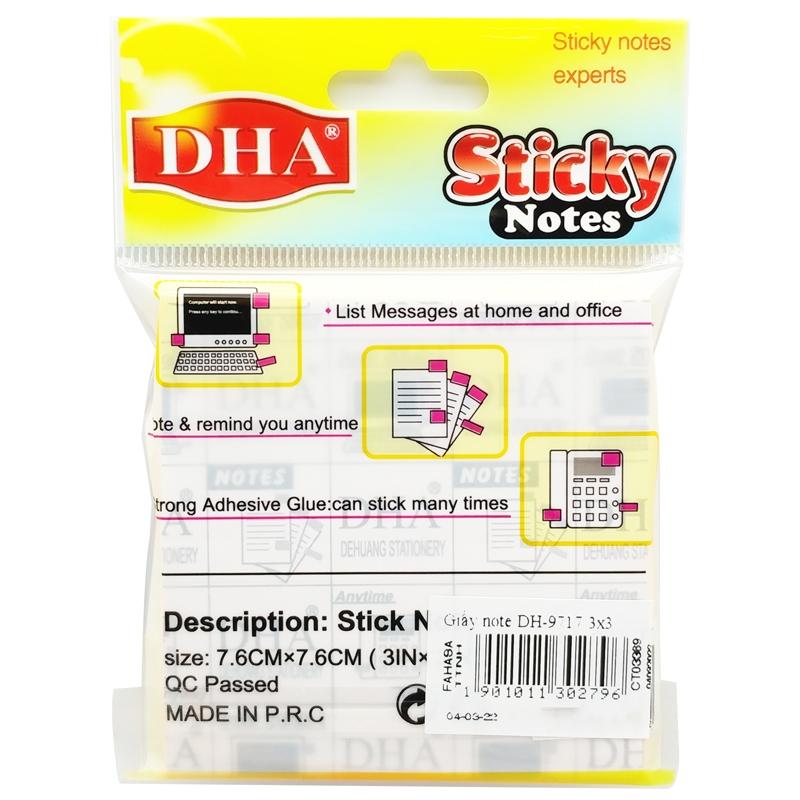 Giấy Note 5 Màu 76 x 76 mm - DHA DH-9717