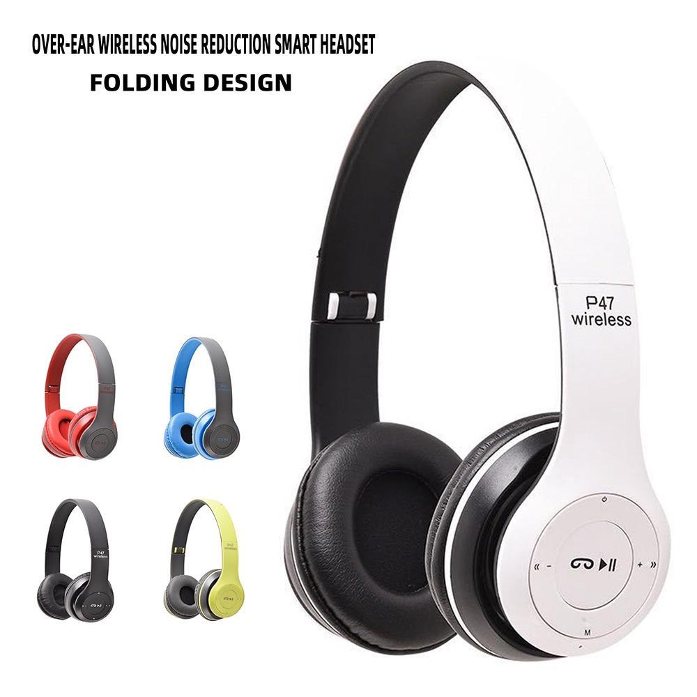 Tai nghe chụp tai bluetooth Pulierde P47 giảm tiếng ồn có micro tiện dụng
