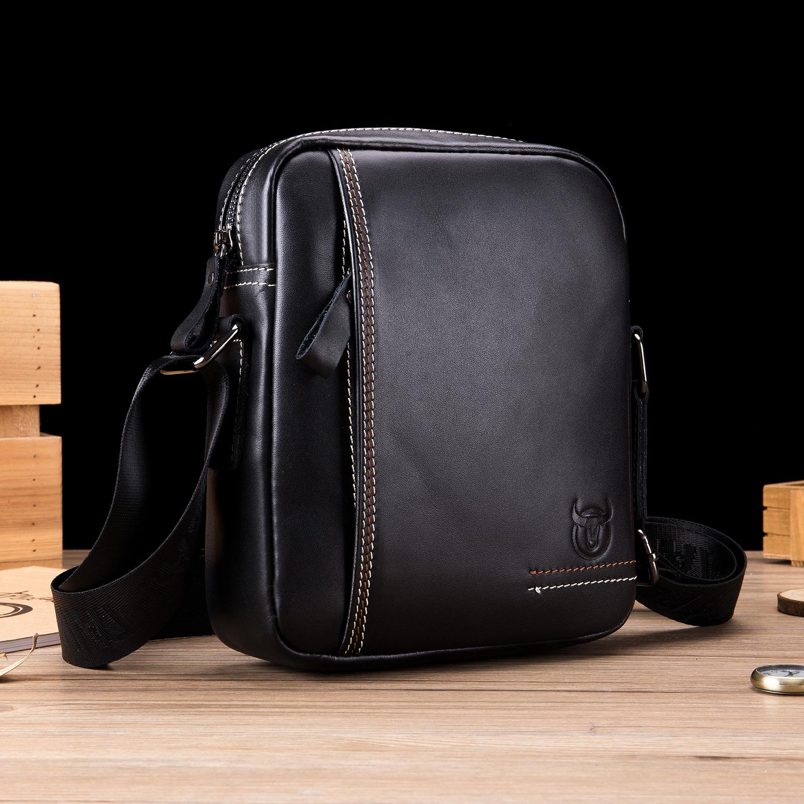 Túi Da Đeo Chéo Nam Sành Điệu Nằm Dọc Dành Cho Dân Công Sở Học Sinh Sinh Viên Bullcaptain