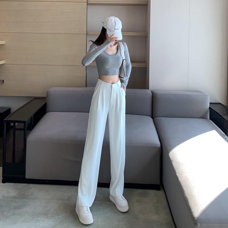 Quần Ống Rộng Dáng Suông Lưng Cao Cạp Thun Culottes Khóa Trước Màu Nâu QD33