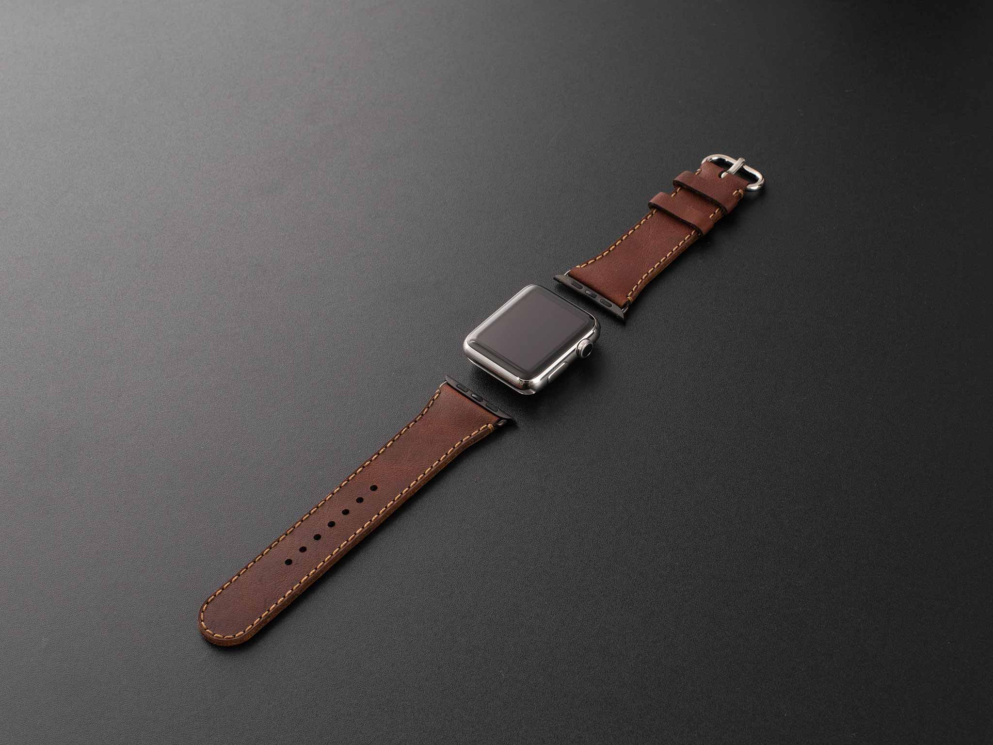 Dây Da Cho Đồng Hồ Apple Watch Sen (Khắc Tên) Sử Dụng Được Dưới Nước- 38/40MM