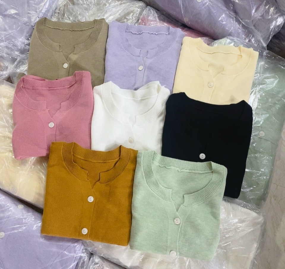 ÁO KHOÁC LEN LỬNG CARDIGAN MỎNG MÀU TRƠN PASTEL CÀI NÚT TAY DÀI DẠO PHỐ ĐI CHƠI ĐI LÀM ĐI HỌC CÔNG SỞ ĐI BIỂN ĐI TIỆC