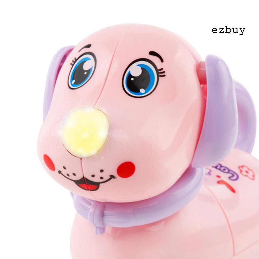 EY-Flashing Rotating Electric Cute Cartoon Dog Toy with Sound Light Children Gift