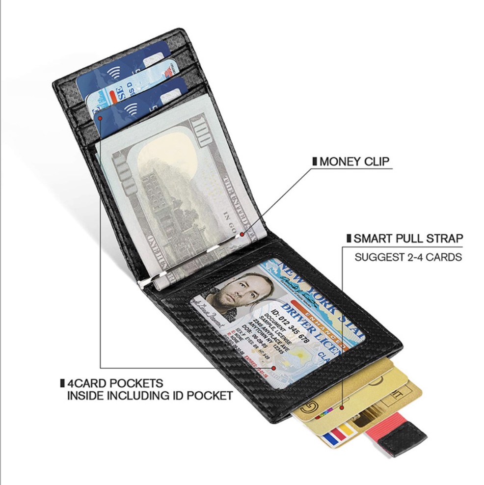 Kẹp tiền từ tính đựng thẻ đa năng BlackMan Money Clip RFID