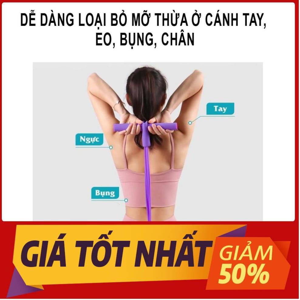 Dây kéo tập cơ bụng lưng tummy đa năng 4 ống đàn hồi hỗ trợ gym gập tại nhà giúp cho dáng chuẩn vòng eo thon