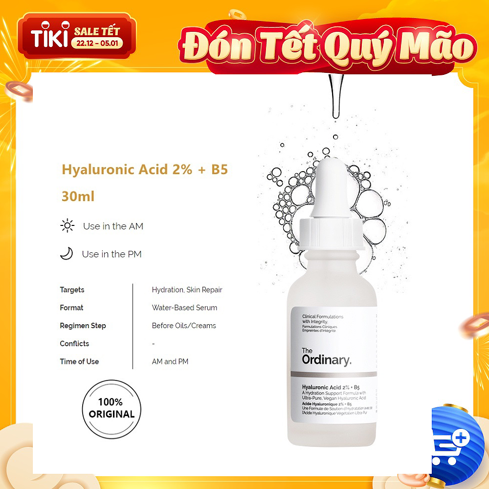 Tinh chất dưỡng the Ordinary Hyaluronic Acid 2 % + B5