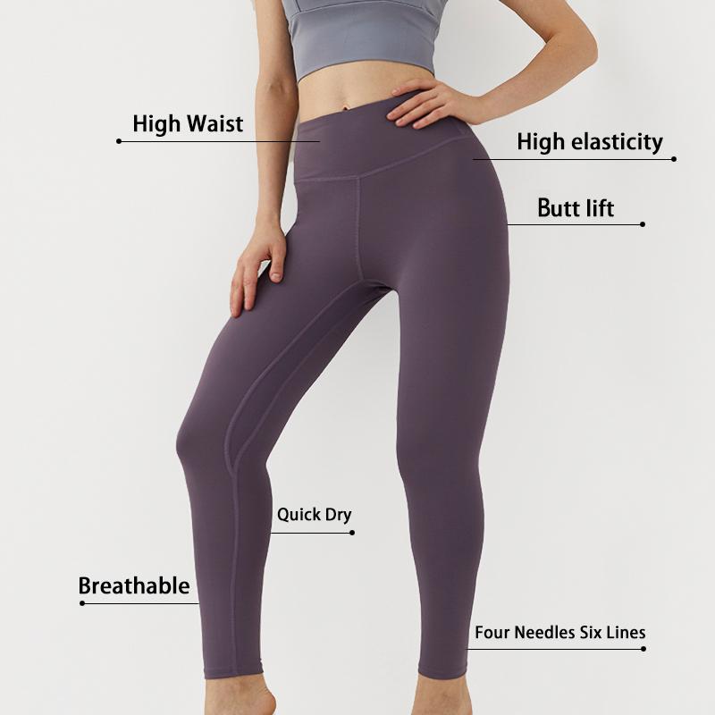 1/2 Chiếc, Lưng Cao, Tập Yoga Tập Luyện Thể Thao Tập Gym Chạy Bộ Quần Liền Mạch Tập Yoga Nữ Bộ Plus Size Phù Hợp Quần Legging