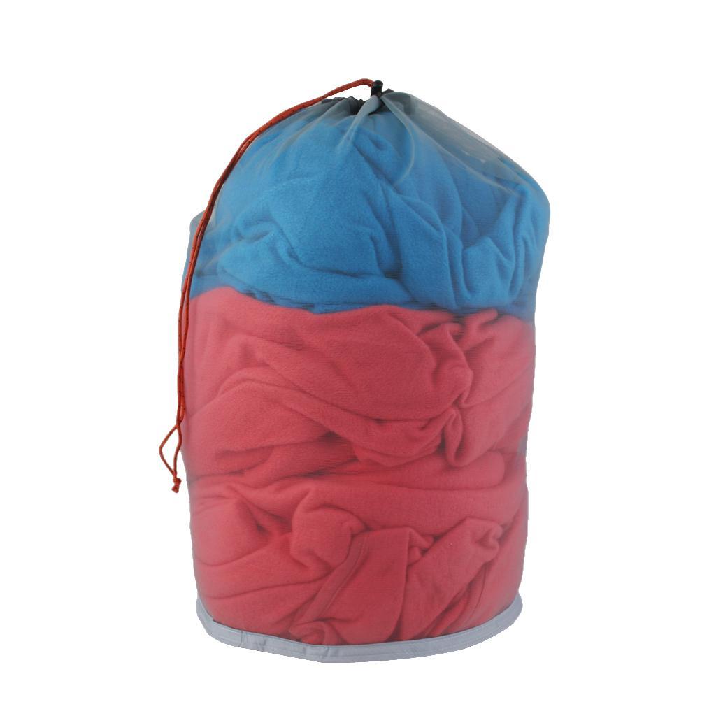 2 Pieces Ultra Lightweight Mesh Stuff Sack Storage Bag Clothes Shoes Organizer Pouch