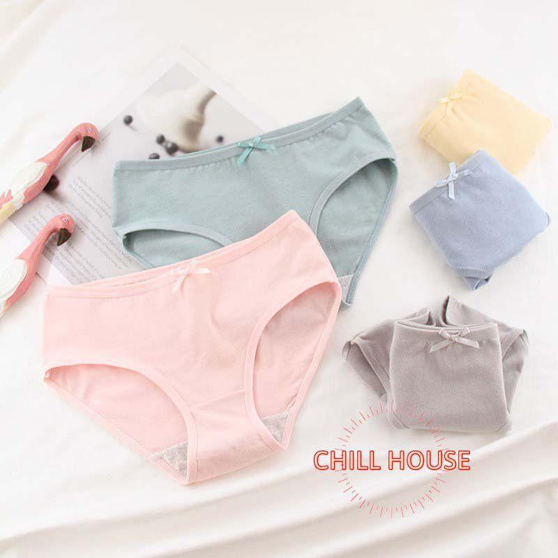 Quần Lót Nữ Cotton 100% kháng khuẩn thoáng mát đính nơ xinh siêu tôn dáng mẫu 978 - CHILL HOUSE