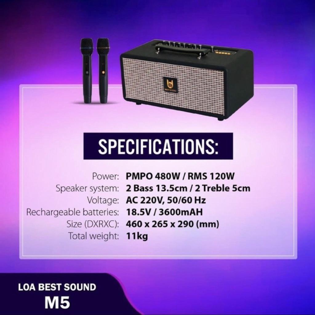 Loa di động cao cấp chính hãng Best Sound M6 Musicbox (Hàng nhập khẩu, 2022)