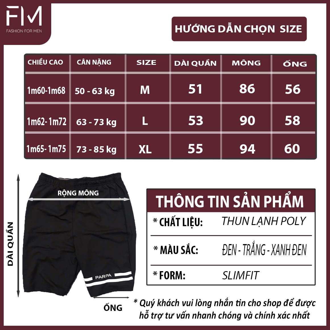 Quần short nam thể thao thun lạnh cao cấp thoải mái, năng động, trẻ trung – FORMEN SHOP – FMPS095 - TRẮNG - L