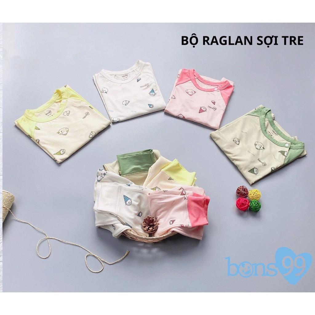 BỘ RAGLAN SỢI TRE - VÀNG CHANH M2,6-9M(7-9KG)