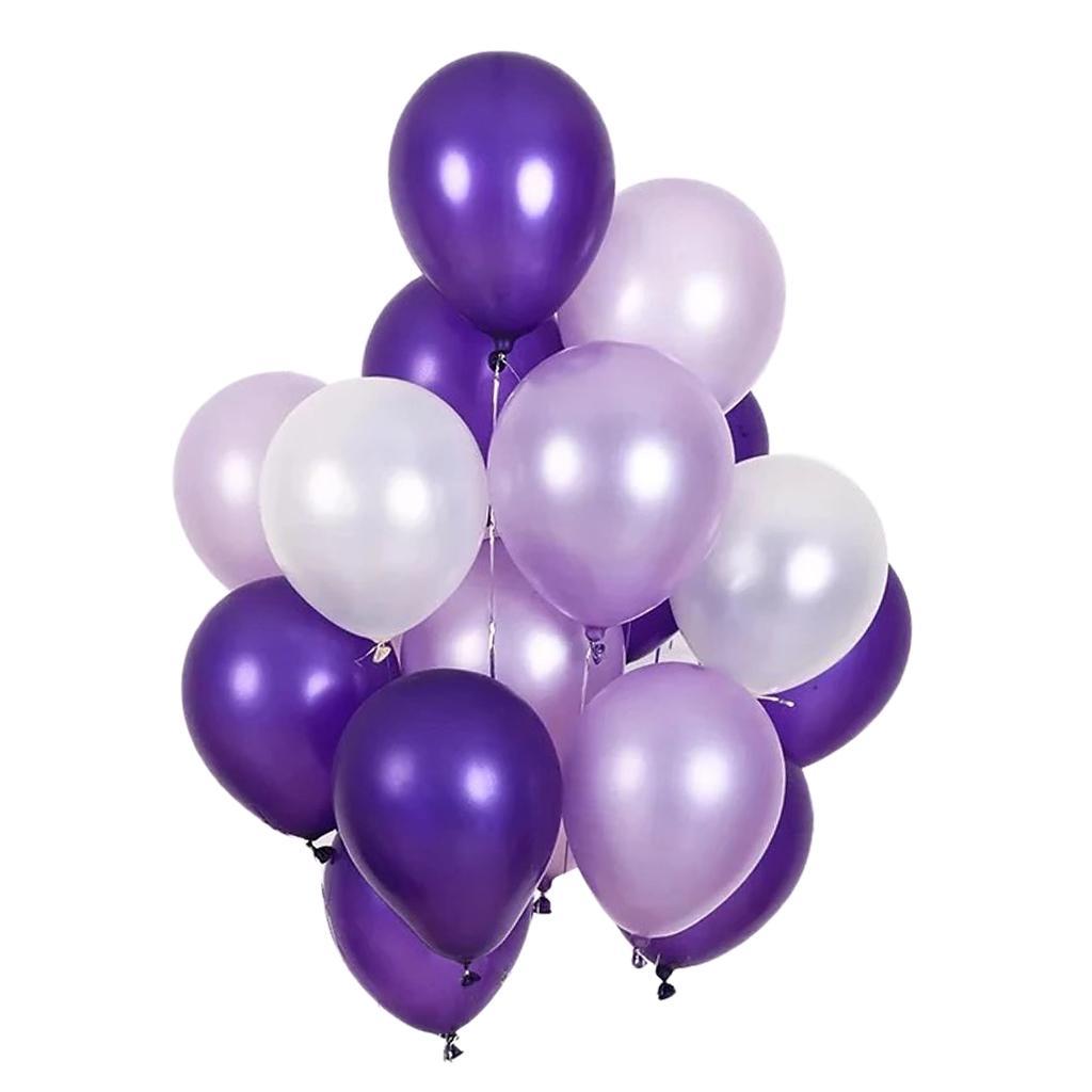 2X 30 Pieces Latex Balloons Wedding Birthday Party Decor 12 Inch Purple