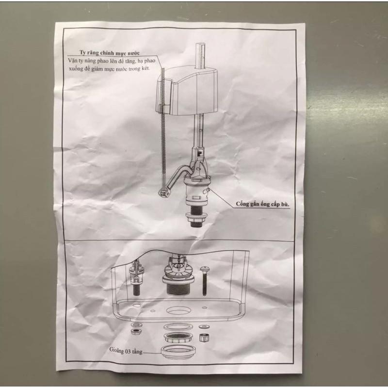 Bộ xi phông bồn cầu kiểu gạt thay thế trong két nước bồn cầu nhà vệ sinh Hùng Anh