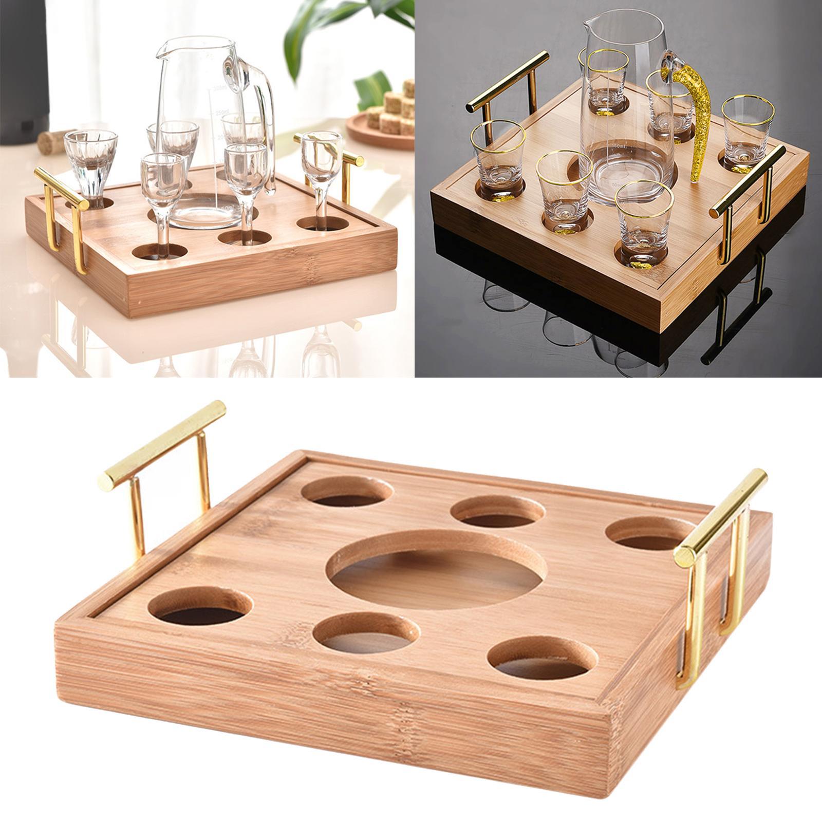Glass Tray Holder Serving Tray Display Rack Base for Cabinet Party Kitchen