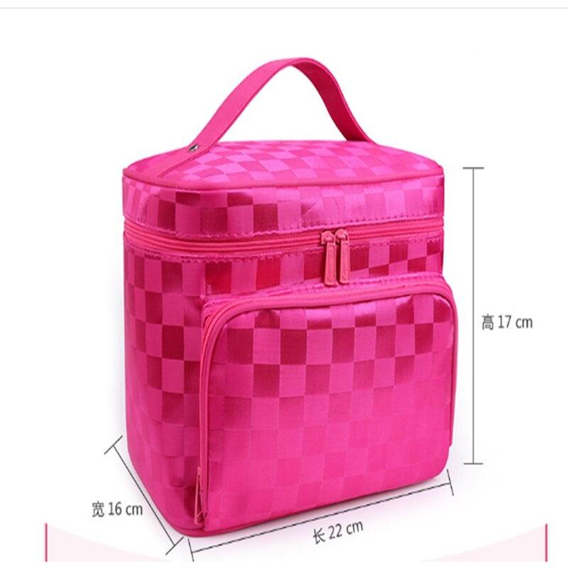 Professional Large Cosmetic Case Makeup Bag Storage Handle Organizer Travel Kit Hanging Toiletry Kit Organizer 22x16x17cm