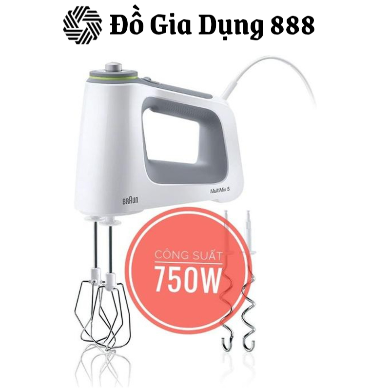 Máy Đánh Trứng Cầm Tay BRAUN, Công Suất 750W, 9 Tốc Độ, 2 Thanh Đánh, Nhập Đức, BH 12 Tháng
