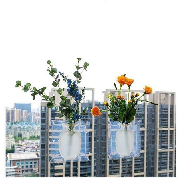 Bình hoa silicon dán tường trang trí tủ lạnh, tường nhà...