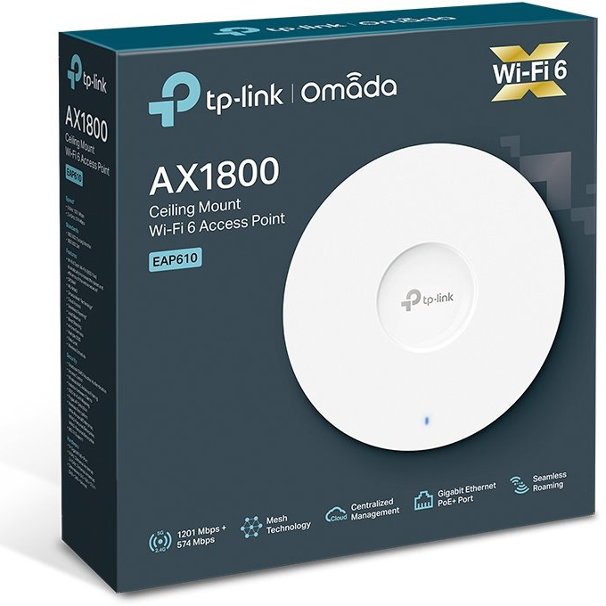 Thiết bị thu phát Wifi gắn trần TP-LINK EAP610 băng tần 2.4GHz / 5GHz - Hàng chính hãng