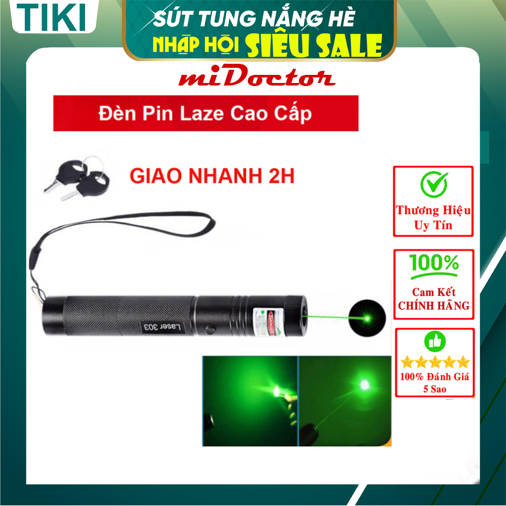 Đèn Pin Laze miDoctor Cao Cấp SD Lazer 303 Full Hộp - Chính Hãng