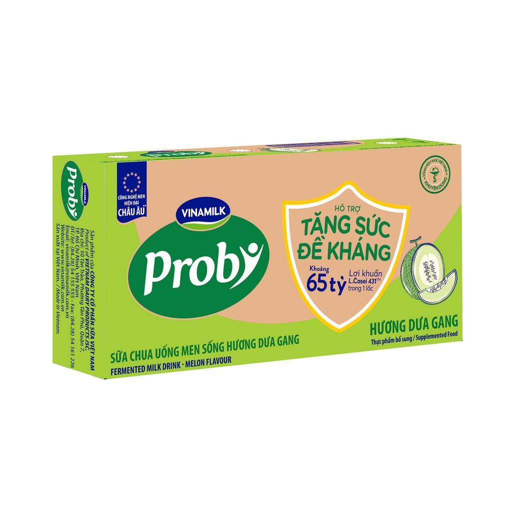 Sữa chua uống men sống hương dưa gang Probi - Thùng 50 chai 65ml