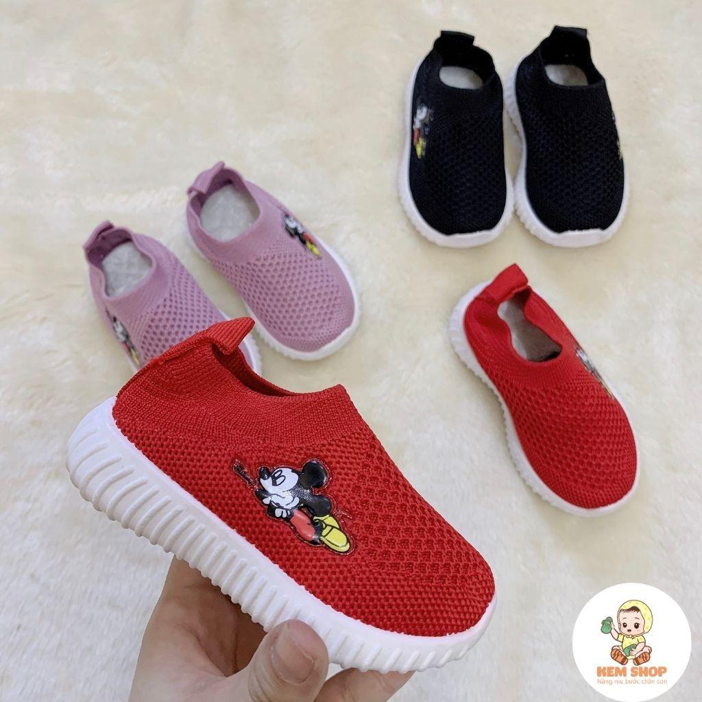 Giày Cho Bé Cổ Bo Chun Mickey️️ Giày Bé Trai Bé Gái 6 tháng- 4 tuổi