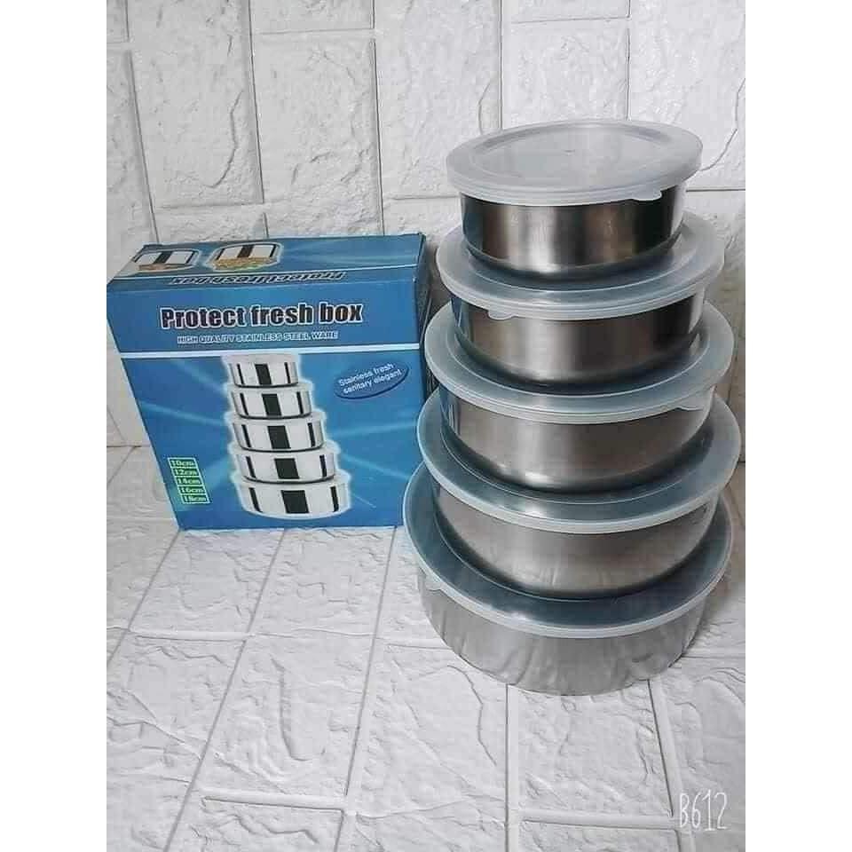 Bộ 5 bát inox cao cấp có nắp đậy