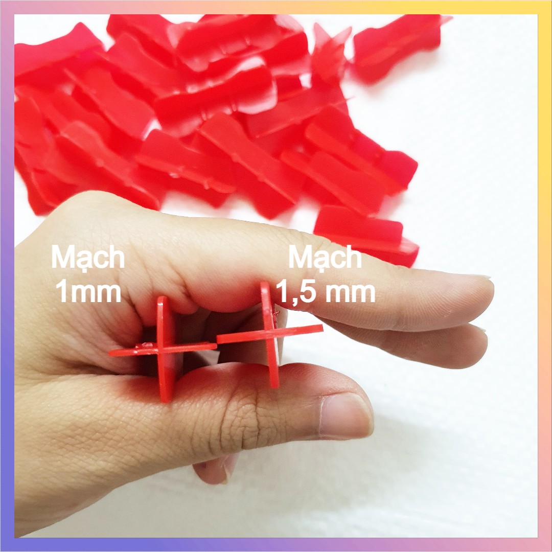 Ke Chữ Thập Tái Sử Dụng Nhựa PP - Ke Góc Ba - Góc Tư - Mạch Gạch 1mm - 1.5mm - Sản Phẩm To Dễ Dàng Cầm Nắm