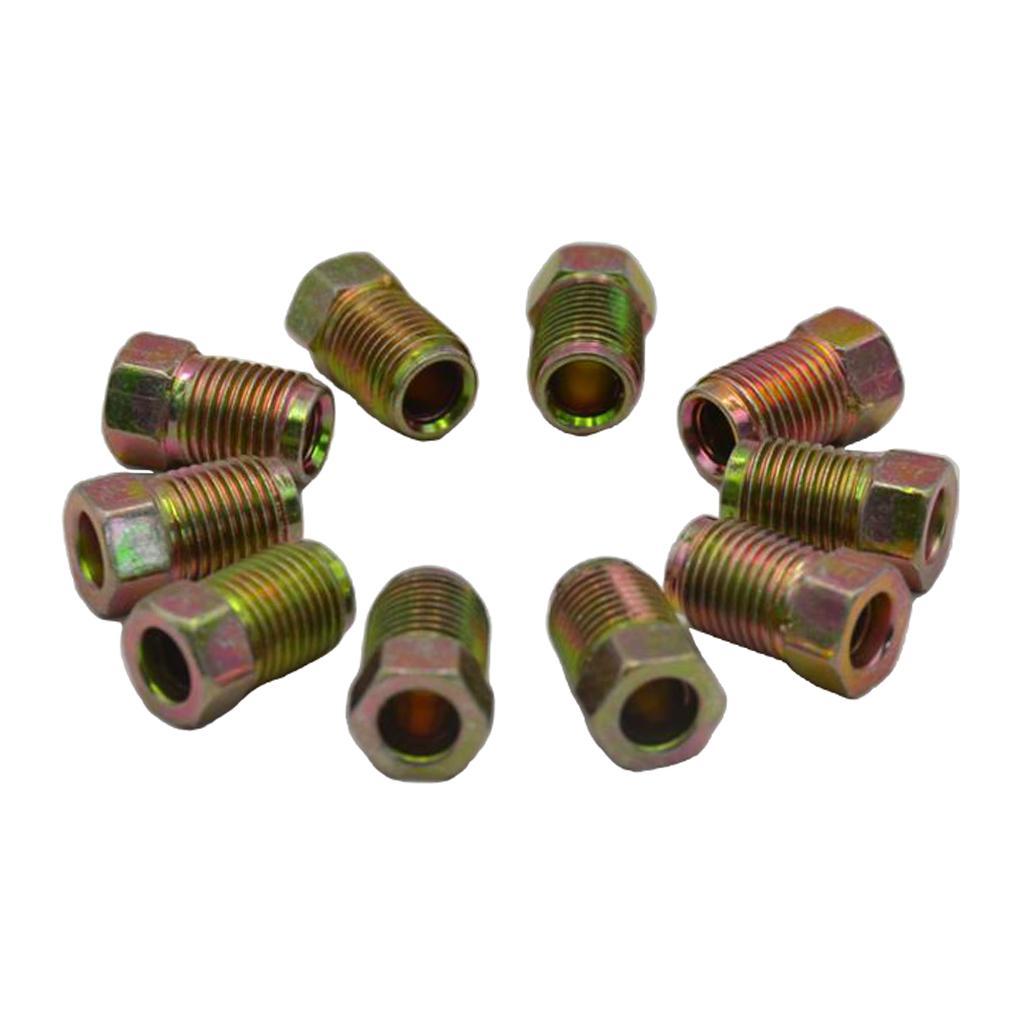 Hình ảnh 3-20pack 10x 10mmx1mm Short Male Brake Pipe Nuts Screw for 3/16'' Braking Steel