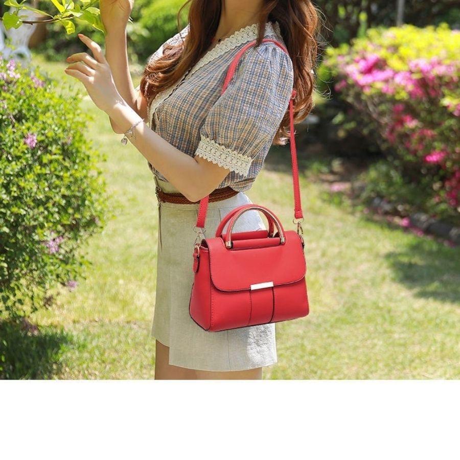 Túi giỏ xách nữ đeo chéo cao cấp thời trang Hàn Quốc sang chảnh chất liệu da mềm mịn, kiểu dáng sang trọng,lịch sự TX048