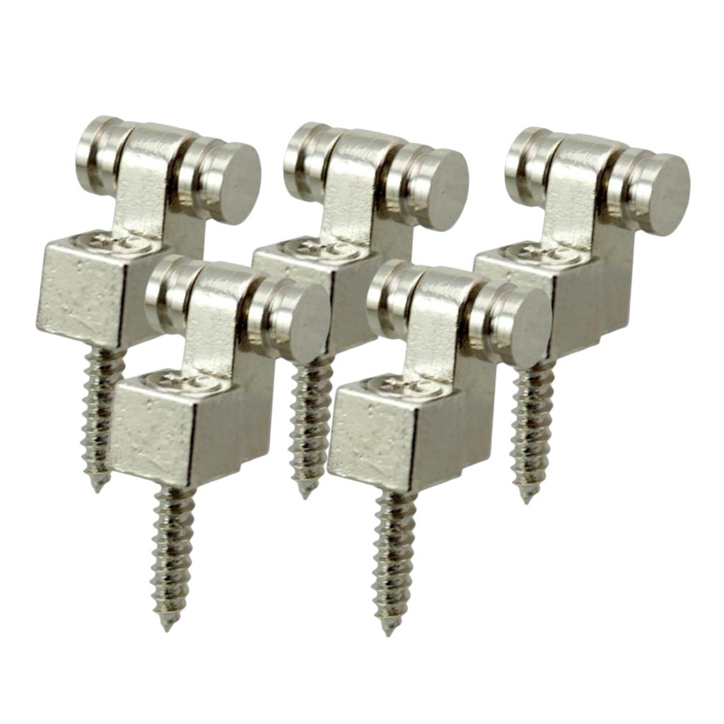 5pcs Silver Metal Roller String Trees Retainer for Musical Instruments Parts