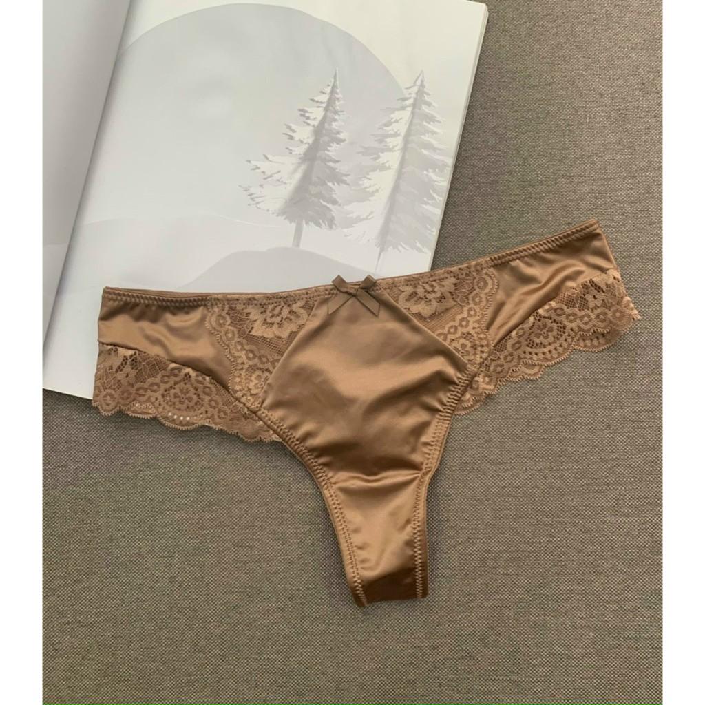 Quần Lót LỤA Lọt Khe viền ren Cao Cấp sexy