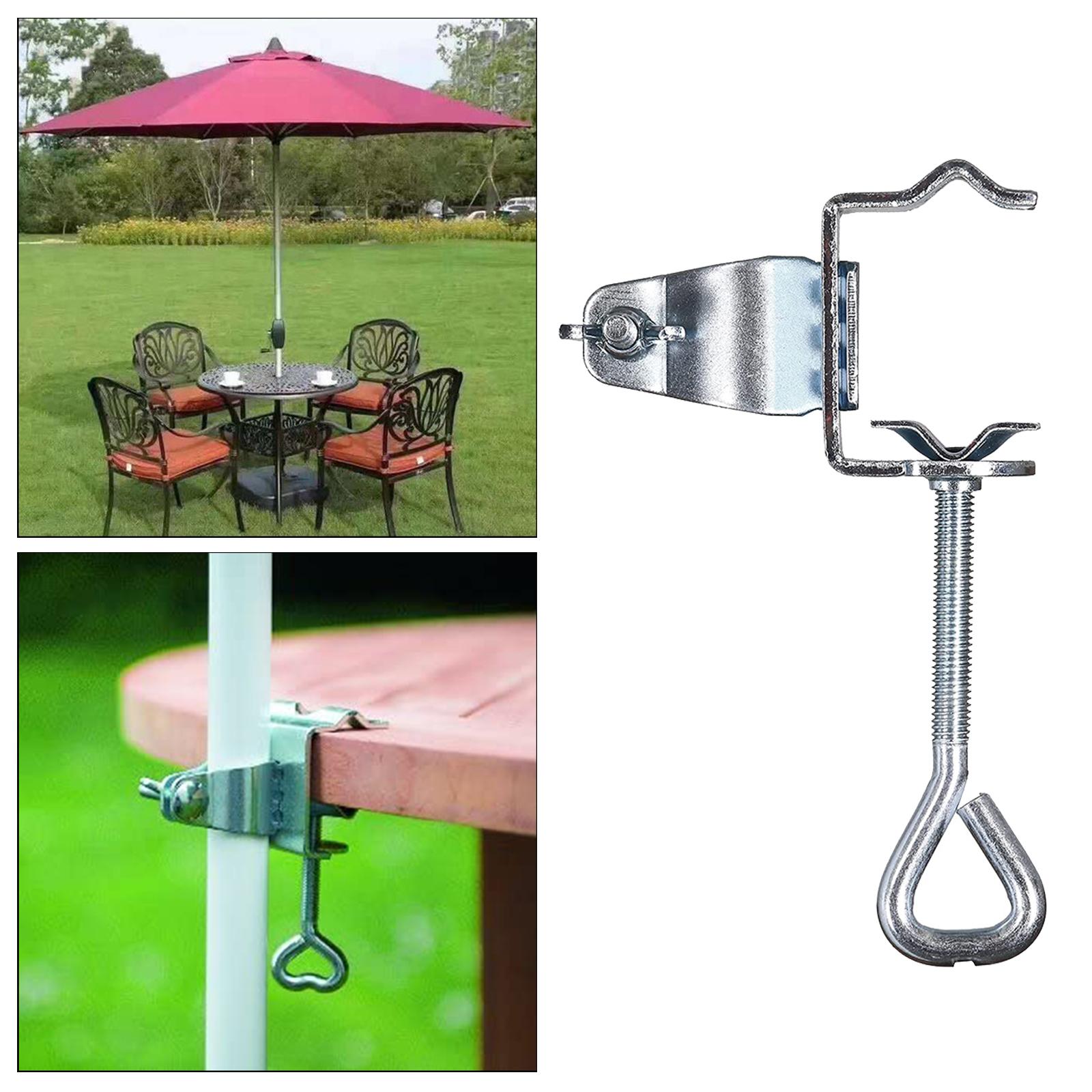 Umbrella Clamp Umbrella Stand Bench  Patio Umbrella Holder, Premium Umbrella Mount Clamp Umbrella Stand Fixed Clip for Beach Courtyard Balcony