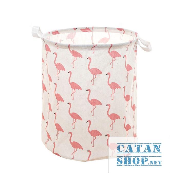 Giỏ vải chống thấm nước đựng quần áo bẩn để giặt, sọt vải đựng đồ chơi, đồ đa năng GD539-W02MAU