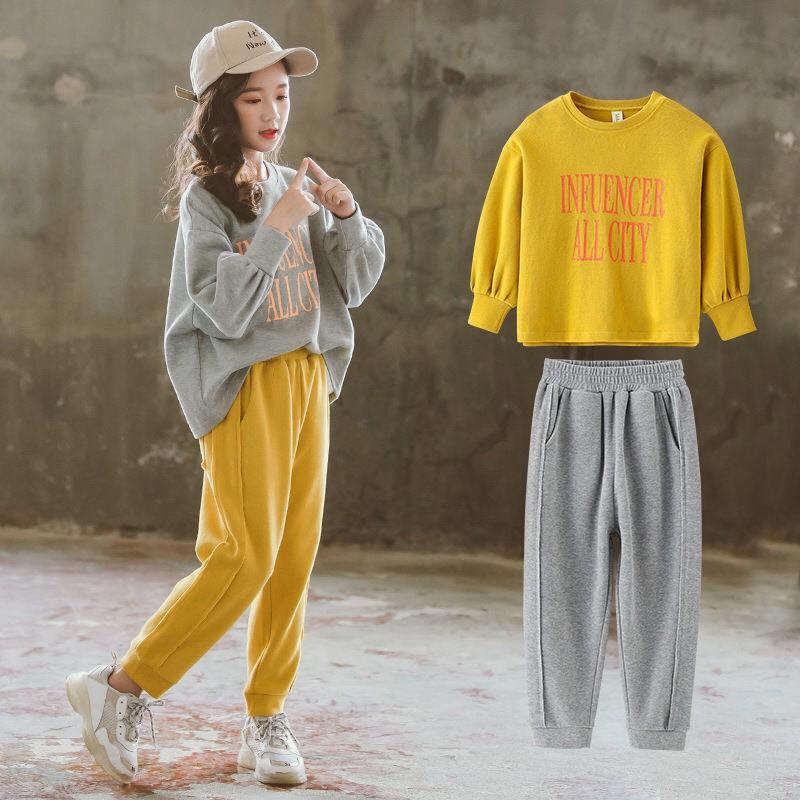 Bộ quần áo thu đông trẻ em 14-45kg dành cho bé gái mẫu ALL CITY. Hàng may kỹ, chất vải đẹp, màu sắc bắt mắt