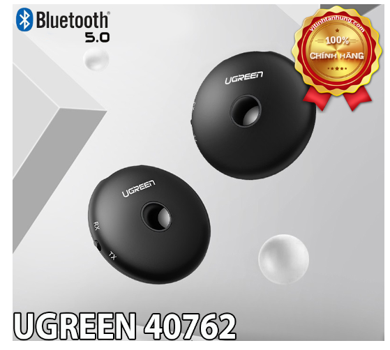 Bộ Thu Phát Music Bluetooth 5.0 Cao Cấp Ugreen 40762, Có APTX - Hàng chính hãng