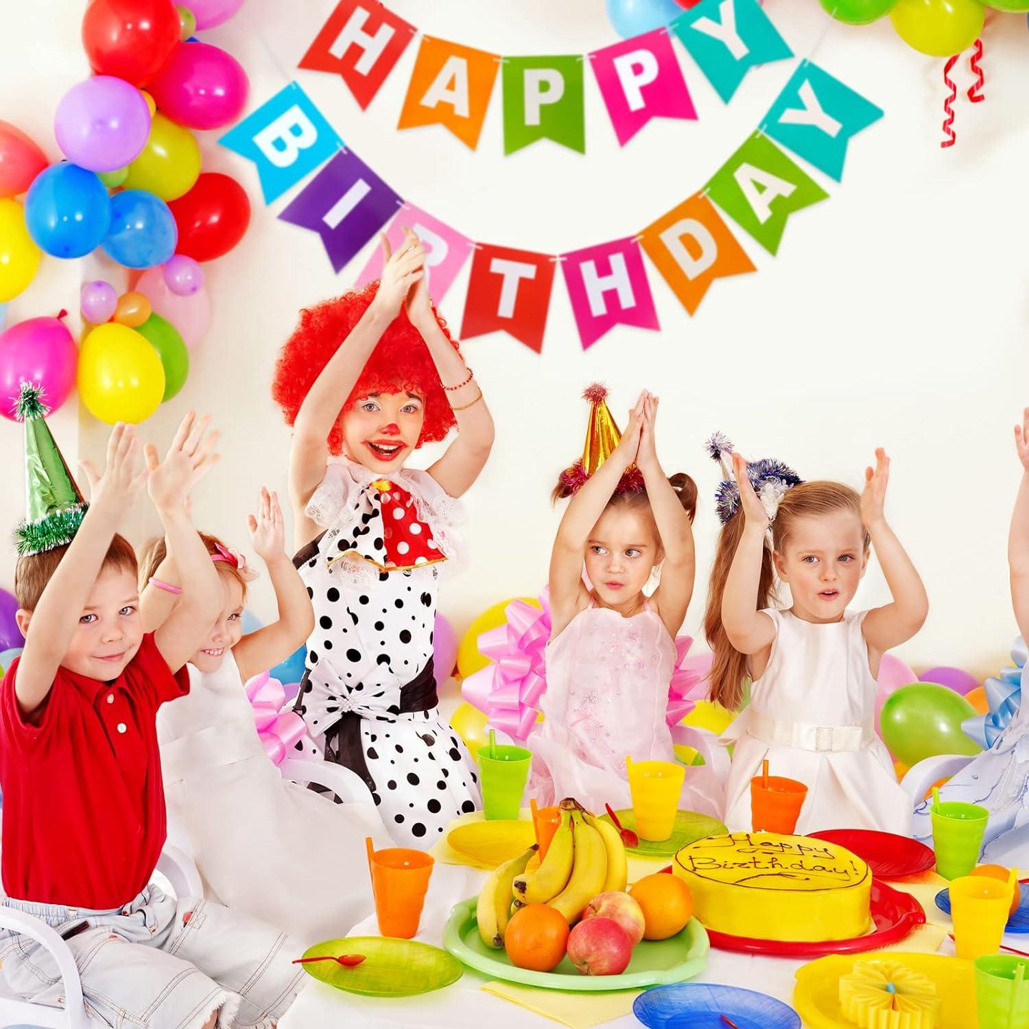 Biểu ngữ vòng hoa chúc mừng sinh nhật Trang trí thiệp sinh nhật nhiều màu sắc trang trí tiệc sinh nhật cho trẻ em và người lớn