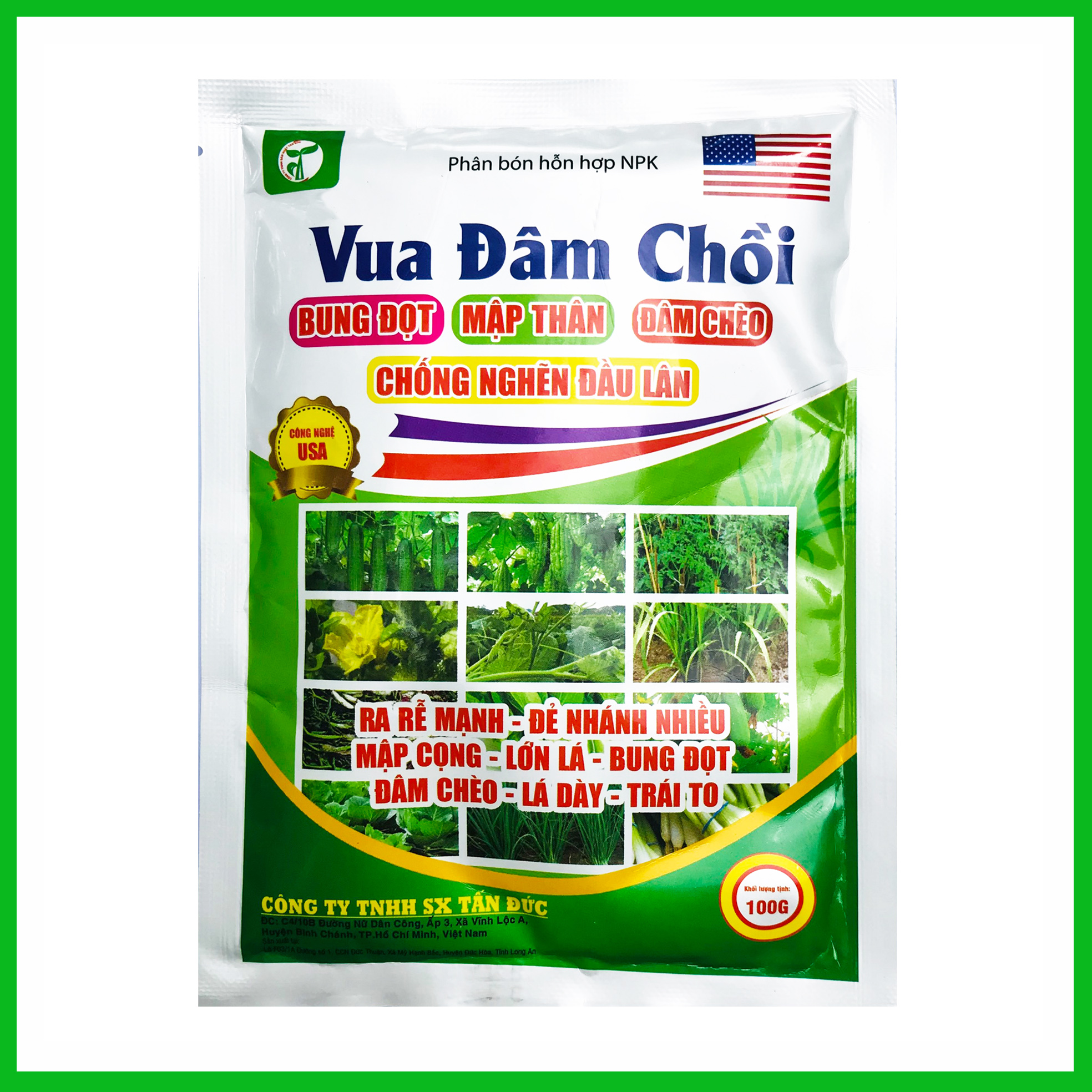 Phân Bón Siêu Đâm Chồi, Vua Đâm Chồi, Giúp Cây Bung Đọt Mạnh, Đâm Chồi Ra Lá Mạnh Mẽ, Chống Nghẽn Đầu Lân Phân Bón Vua Đâm Chồi gói 100gr