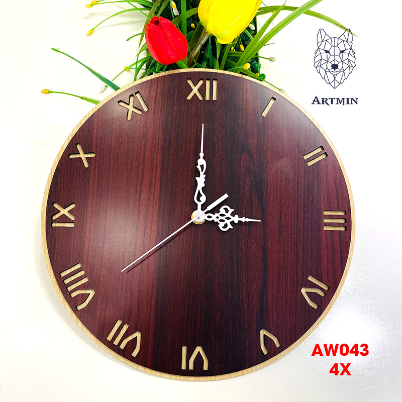 AW043 - Đồng Hồ Gỗ Decor Cổ Điển – Đồng Hồ Treo Tường Trang Trí Chất 2023