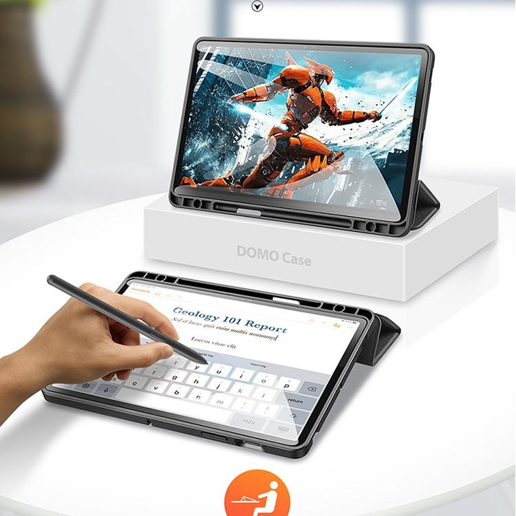 Bao Da Cho Samsung Galaxy Tab S10 FE , S10 FE Plus Chính Hãng Dux Ducis Domo Có Khay Đựng Bút Tiện Lợi- Hàng nhập khẩu 
