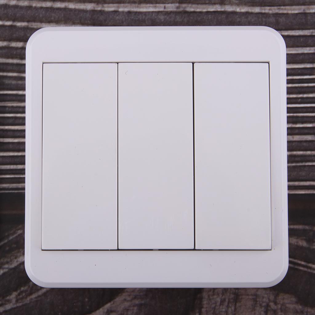 Lovoski Wireless Fireproofing Remote Control Light Switch Wall Panel 3 Way