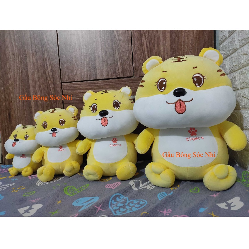 Gấu bông thú nhồi bông con hổ may mắn