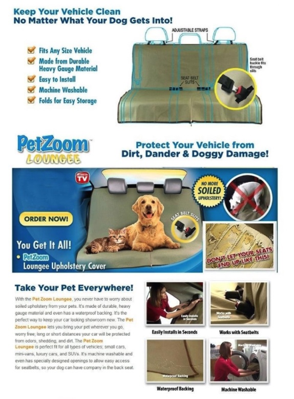 Tấm lót băng ghế sau trên ô tô cho thú cưng PET IN CAR
