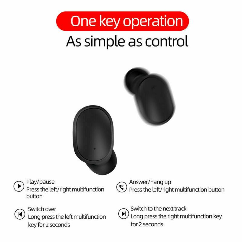 Thể Thao Mini Không Dây Bluetooth Tai Nghe HiFi Stereo Có Mic Tai Nghe Chụp Tai Chơi Game Điều Khiển Cảm Ứng Tự Động Ví Cầm Tay Chạy Blutooth