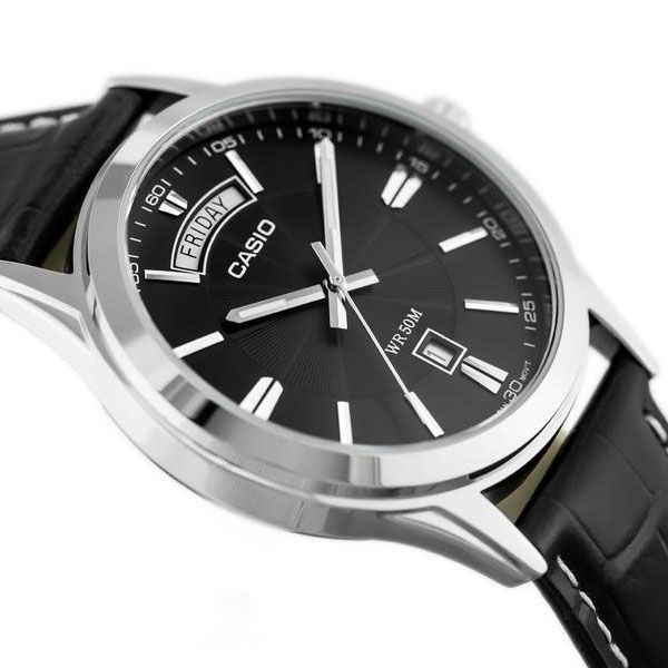 Đồng Hồ Nam Dây Da Casio MTP-1381L-1AV - Đen