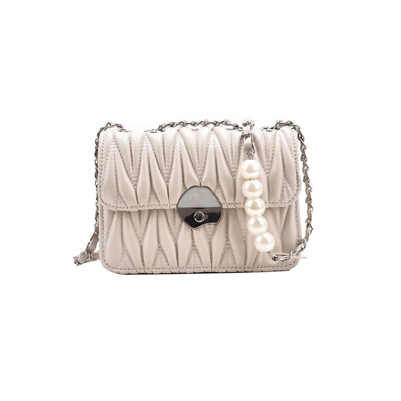 Thương Hiệu Mini Túi Vuông Cho Nữ Dây Đính Ngọc Trai Túi Da Cao Cấp Túi Và Ví Cầm Tay Sang Trọng Thiết Kế Đeo Túi