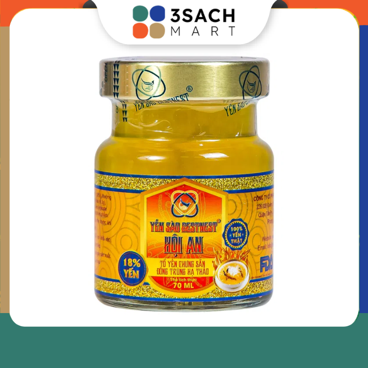 Tổ Yến Chưng Sẵn BESTNEST HỘI AN Đông Trùng Hạ Thảo - Hũ 70ml